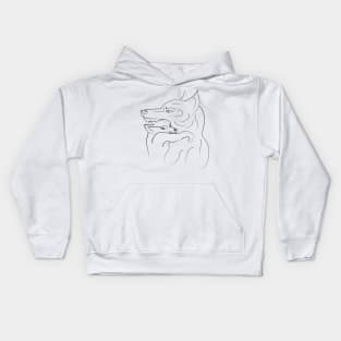 Mother Wolf and Pup Kids Hoodie